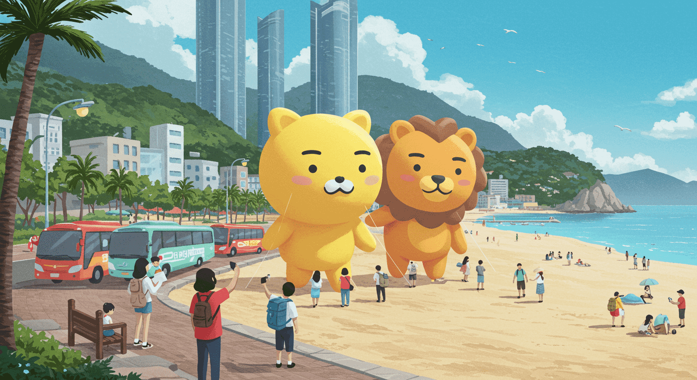 부산 광안리 난리 났다! 춘식이랑 떠나는 여름여행 총정리