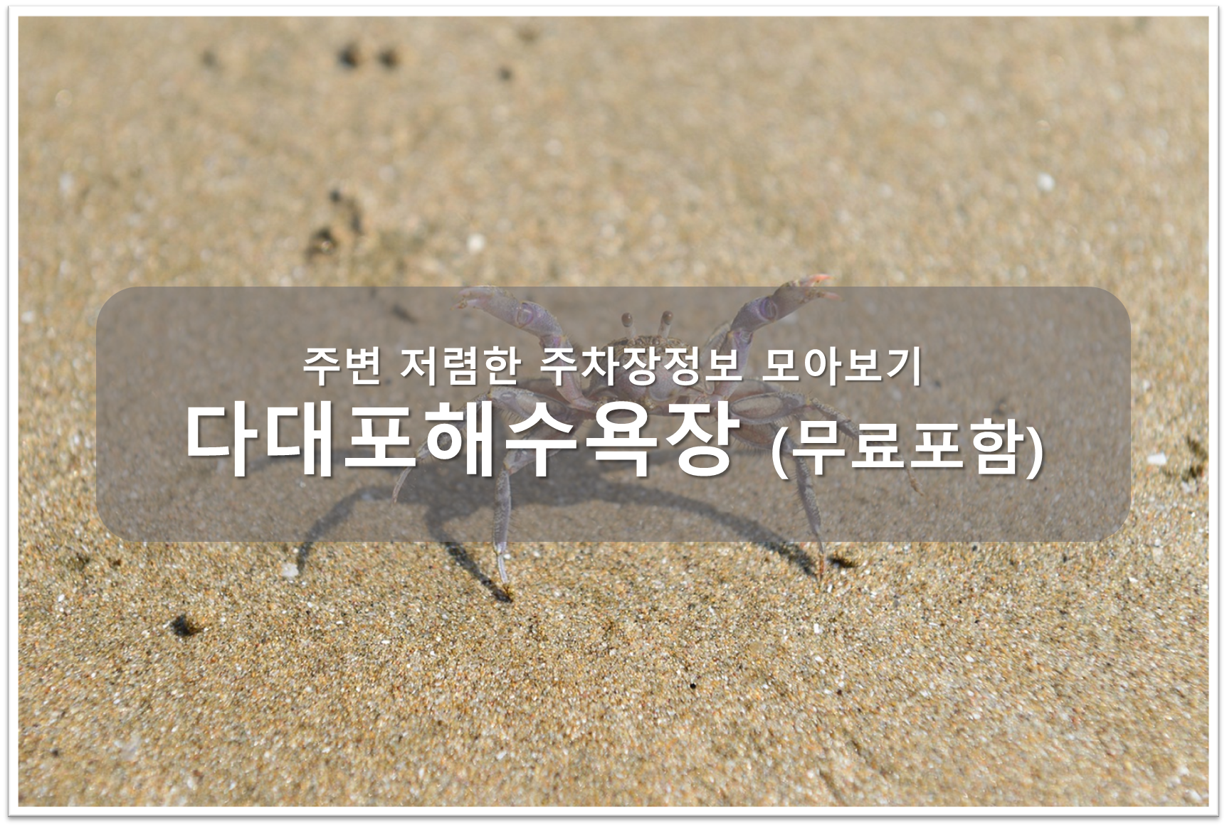 다대포 해수욕장 주차장 안내