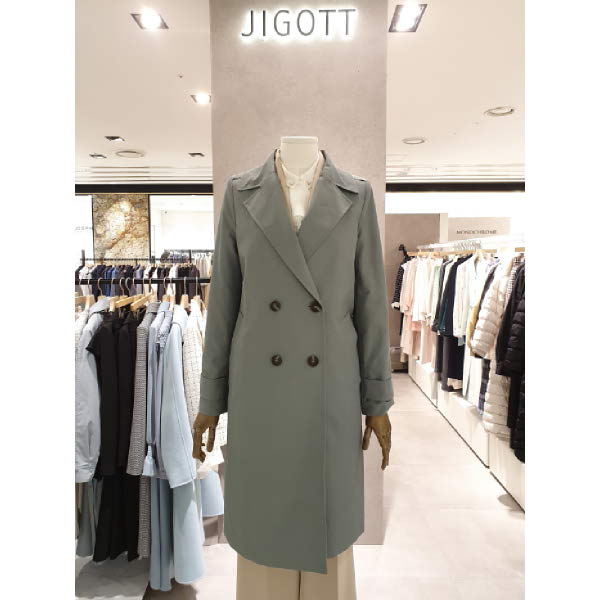 지고트 JIGOTT 더블 면 트렌치코트 JL3E0TC02