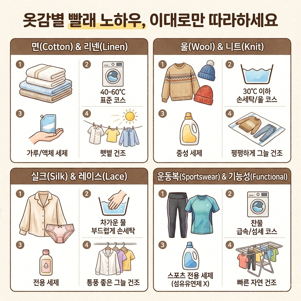 옷감별 빨래 노하우, 이대로만 따라하세요!