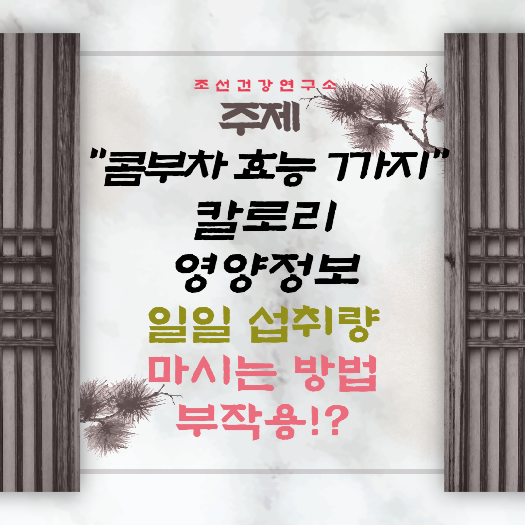 콤부차 효능 7가지 칼로리 영양정보 마시는 법 일일 섭취량 부작용