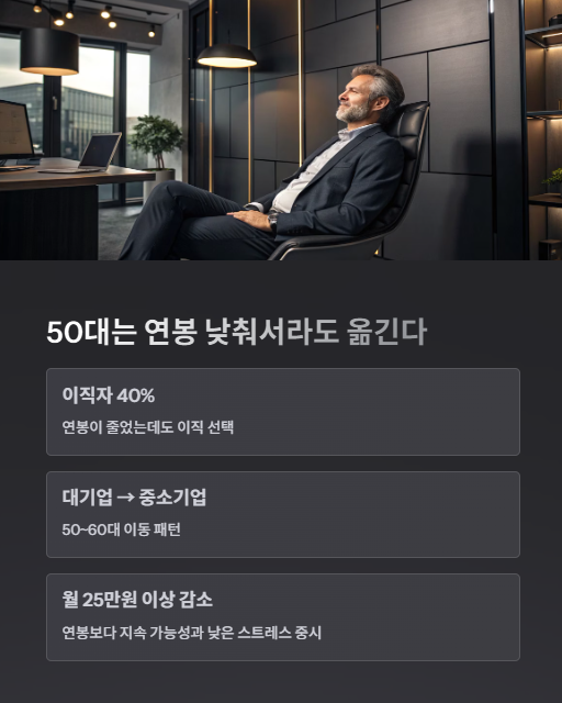 50대는 연봉 낮춰서라도 옮긴다