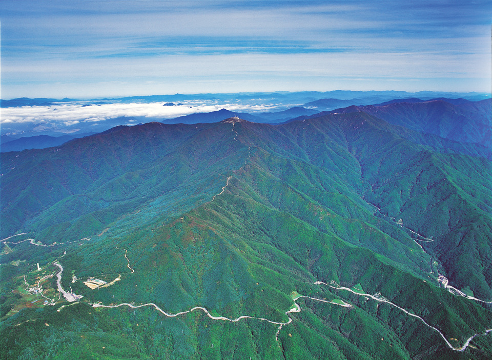 가리왕산 등산코스 지도