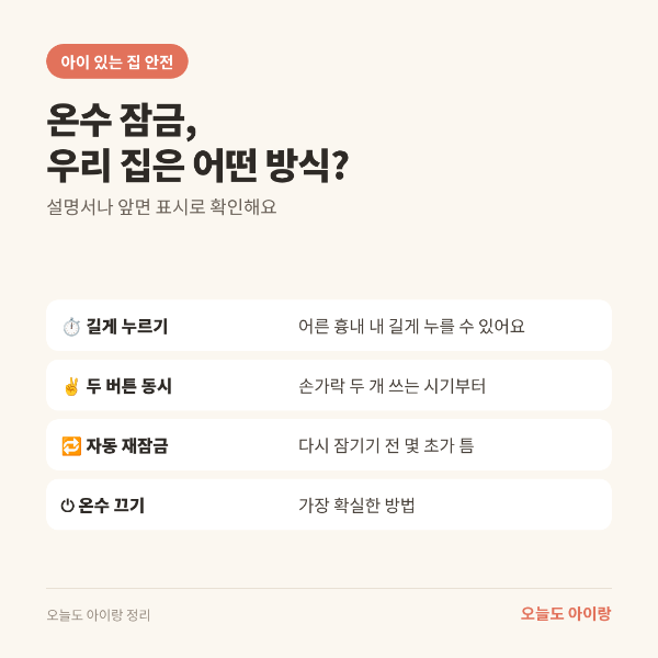 정수기 온수 잠금, 버튼 잠금만 믿어도 될까요? 정수기 화상 10건 중 8건은 어린이