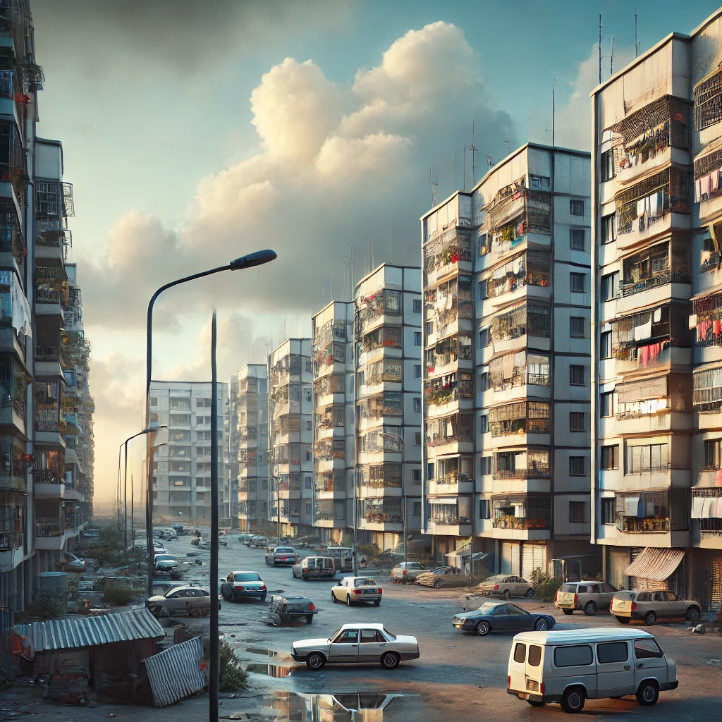 지방의 아파트 전경