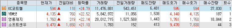 9월-24일-상승률-상위-종목-리스트-캡처-이미지