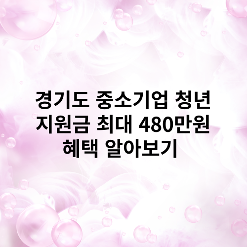 중소기업 청년 지원금