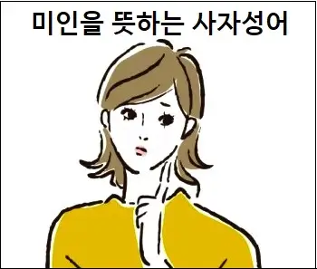 미인을 뜻하는 사자성어