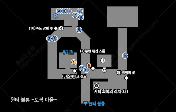 윈터 블룸 도적 마을 이미지