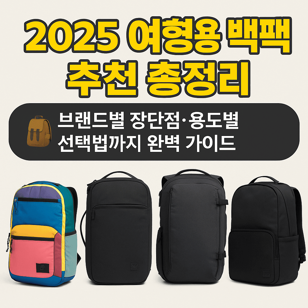 여행용백팩의 대표 이미디