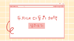 다둥이혜택
