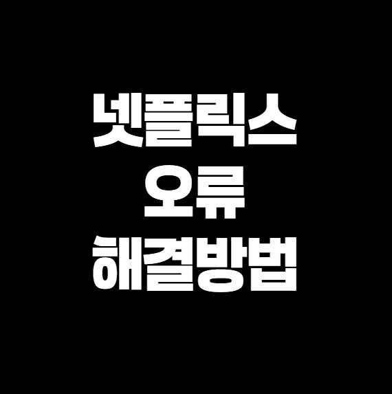 넷플릭스 오류
