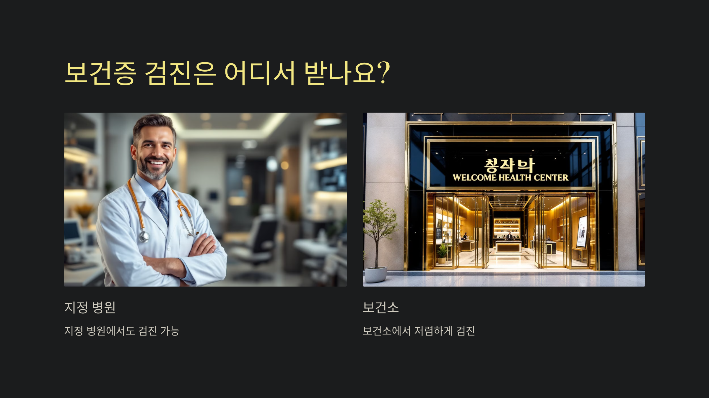 보건소 보건증 인터넷발급 재발급 검진 시간 비용