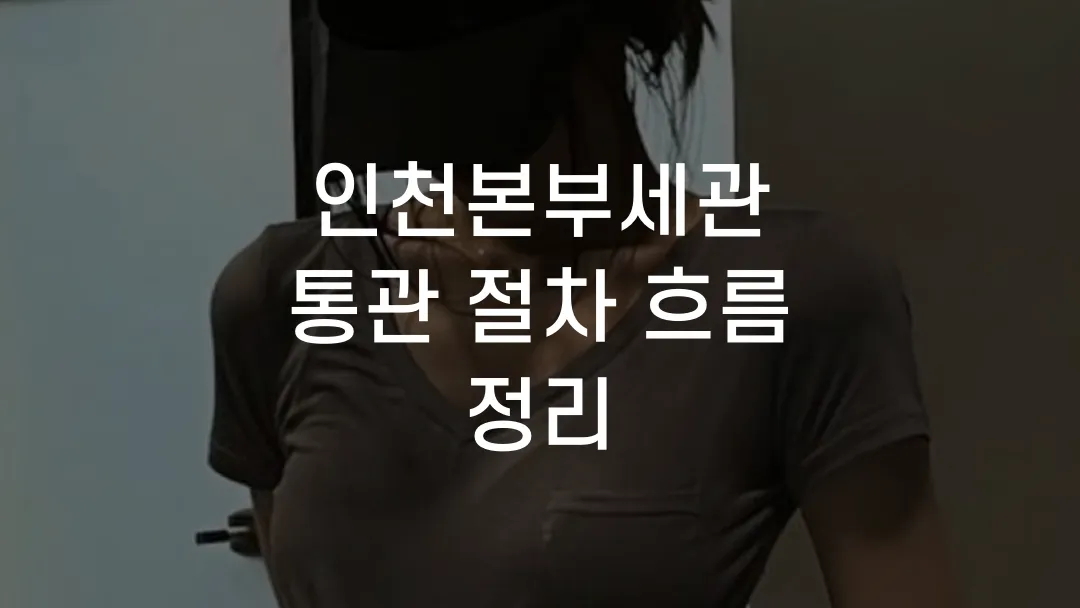 인천본부세관 통관 절차 흐름 정리
