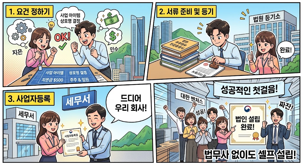 주식회사 법인 설립 절차 및 구성 요건, 사업자등록 방법