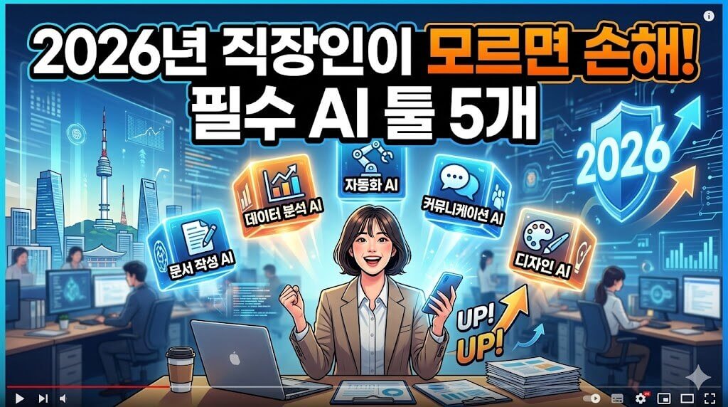 2026년 직장인 필수 AI 툴 5개, 모르면 뒤처집니다