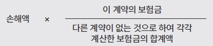 지급보험금의 계산방법이 다른 경우