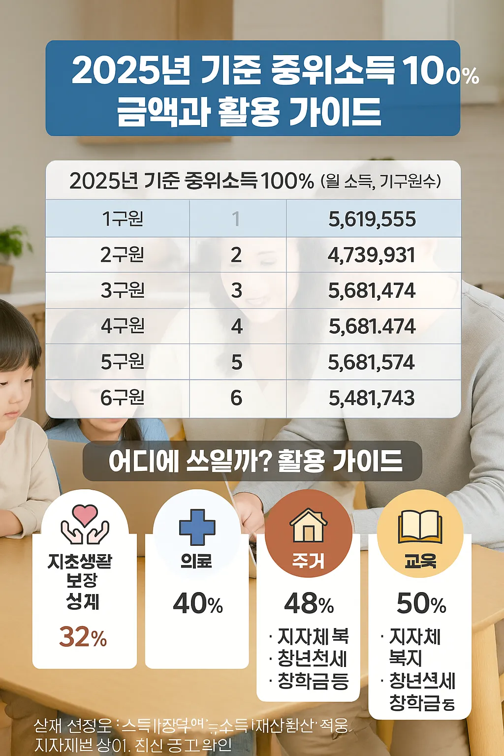 2025년 기준 중위소득 관련 사진