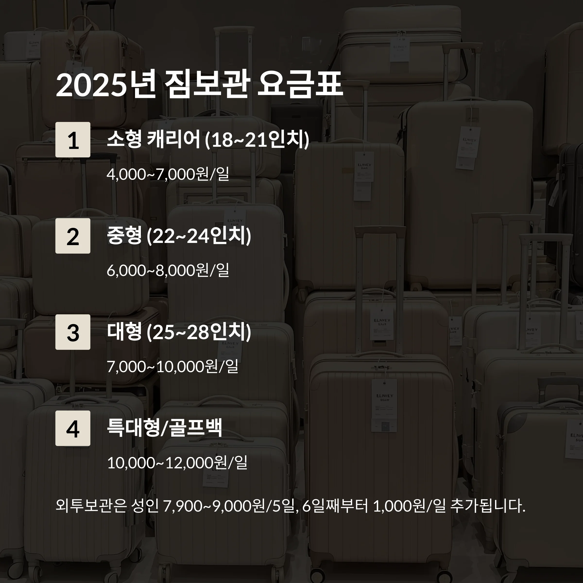 인천공항 짐보관소 이용 완전정리