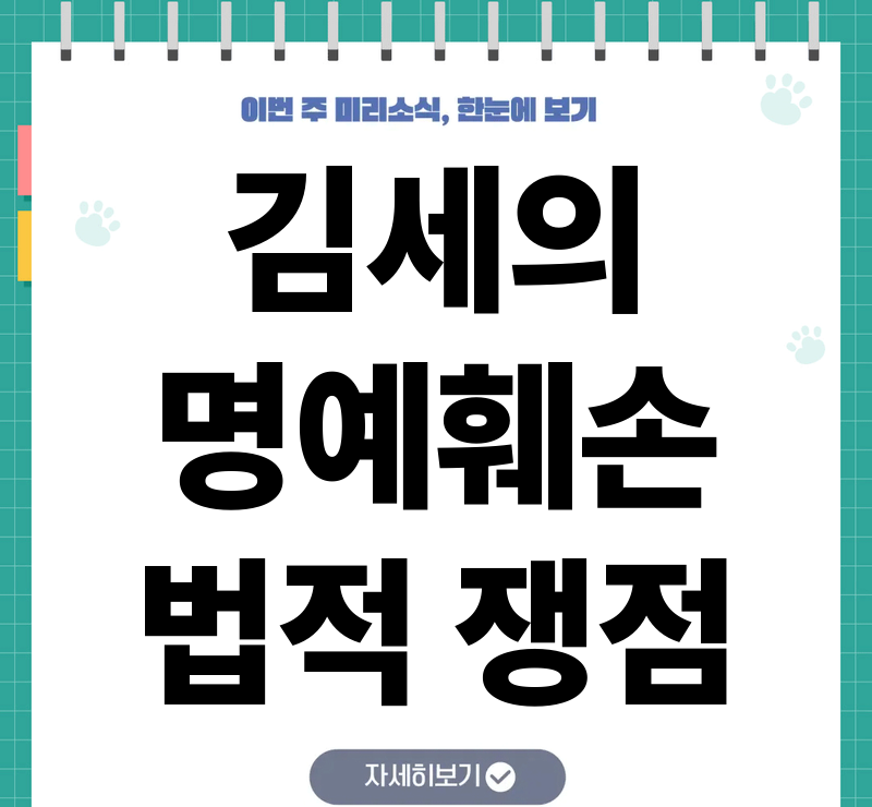 김세의 명예훼손 혐의, 보석 청구와 심문 일정 정리 참고 이미지 2