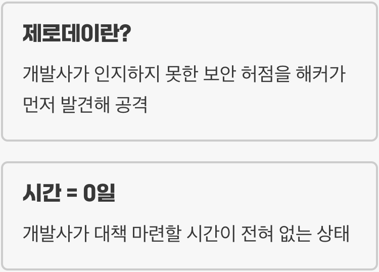 아무도 모르는 비밀 통로, 제로데이 취약점