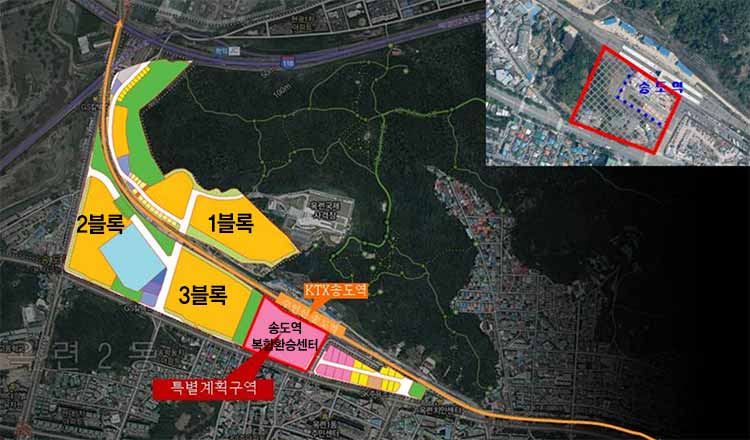 송도역세권 구역 위치