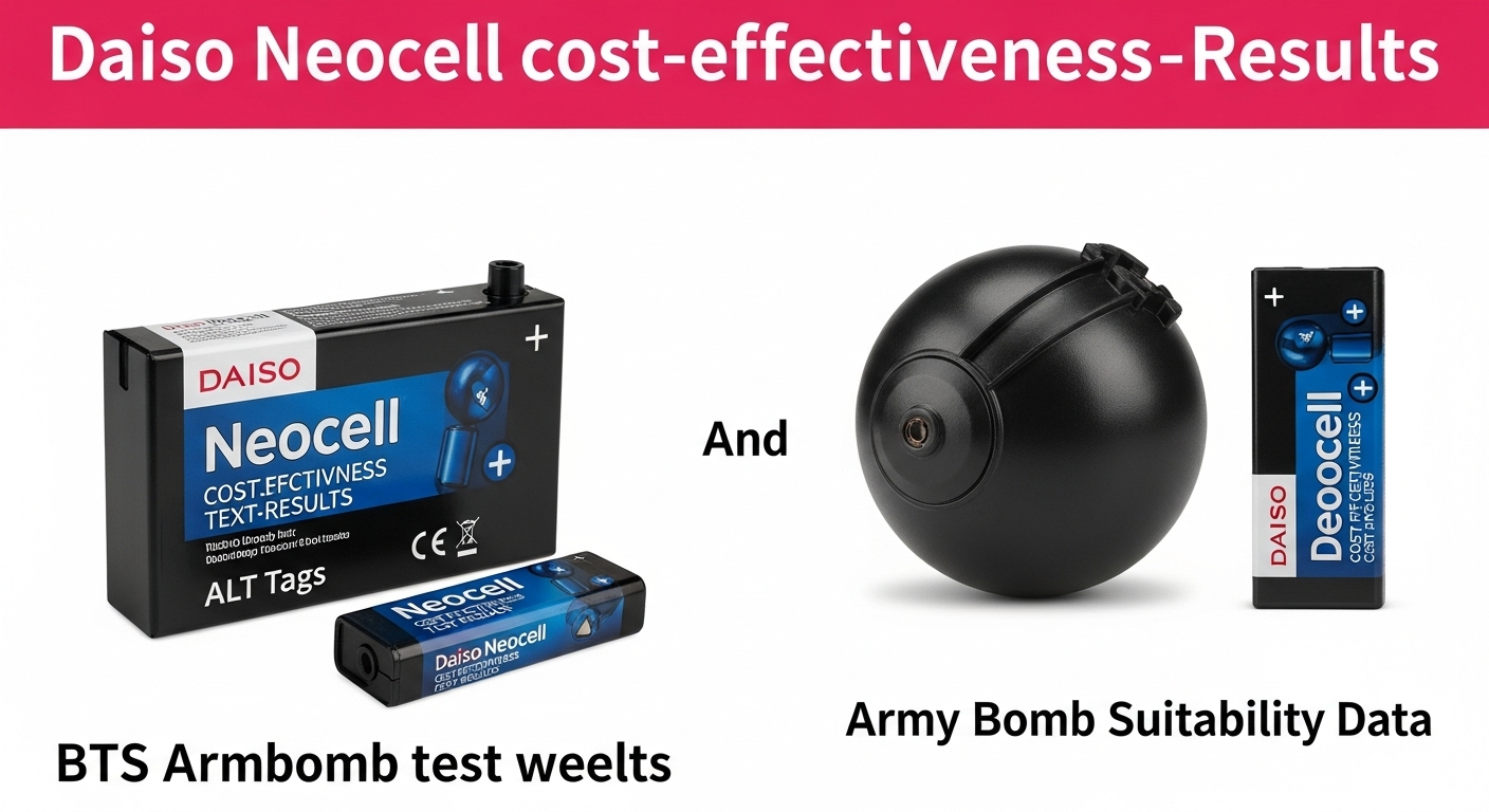 다이소 네오셀 건전지 가성비 비교 결과 및 아미밤 사용 적합성 데이터