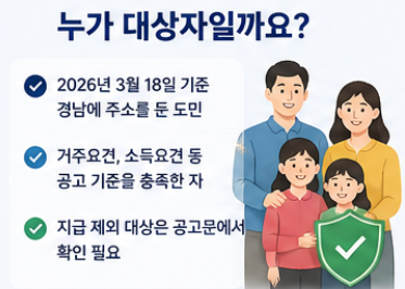 경남도민 생활지원금 대상자조회