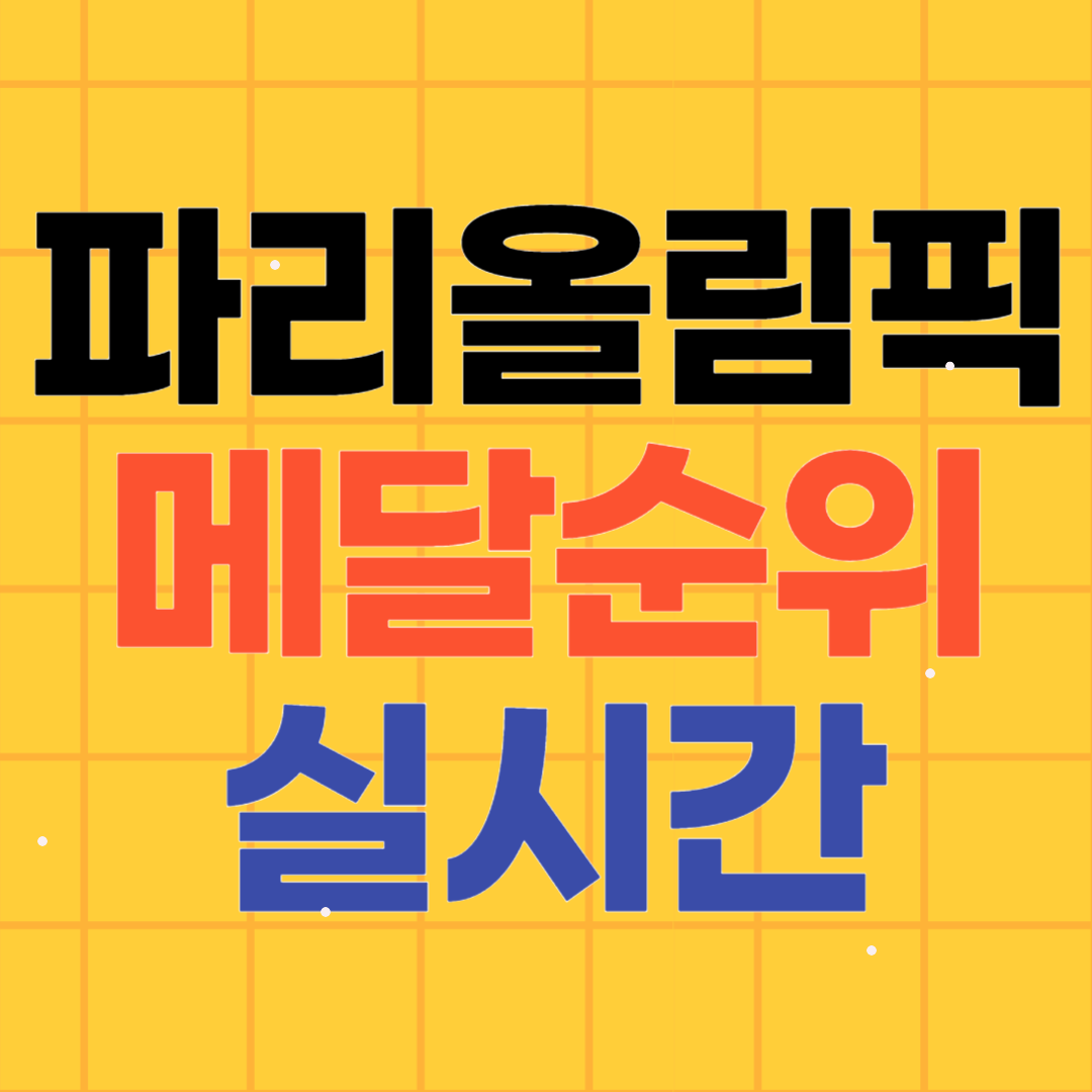 파리올림픽 대한민국 일정과 메달순위 실시간