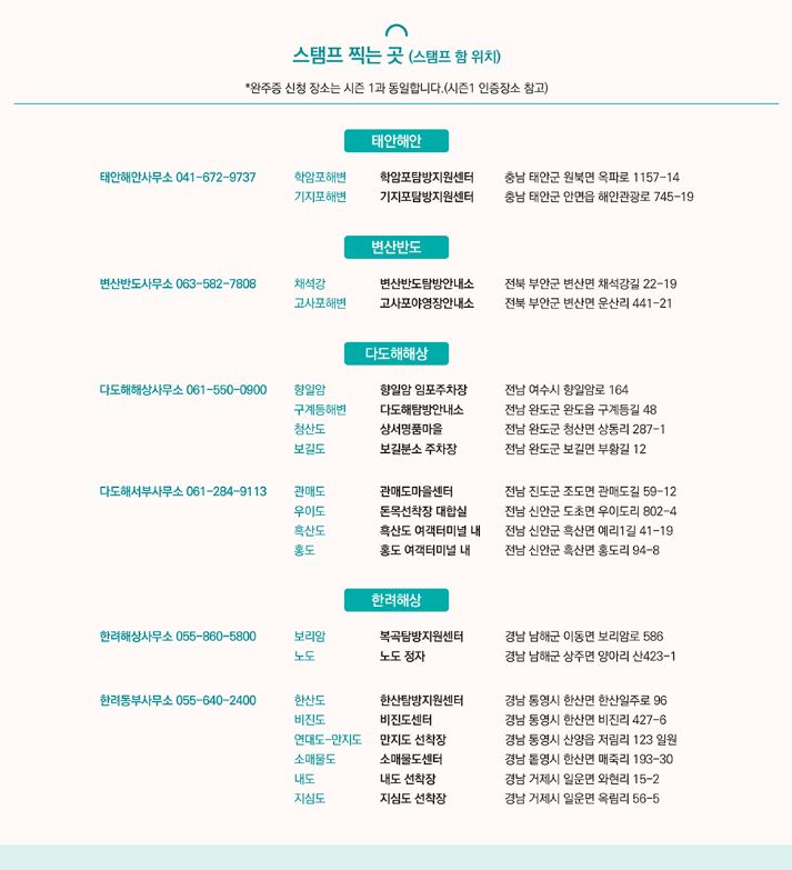 섬+바다-국립공원-스탬프투어-이용방법