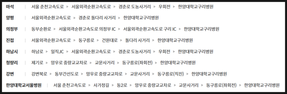 구리한양대병원장례식장