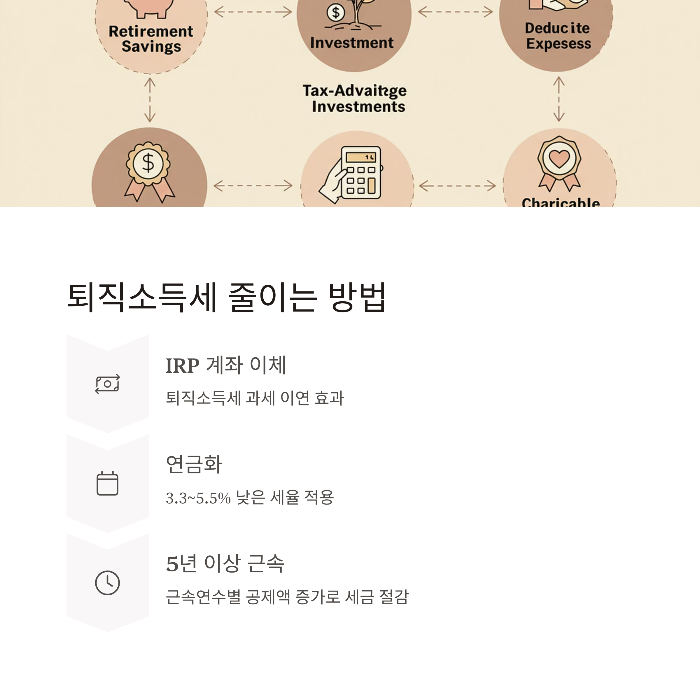 퇴직소득세 줄이는 방법