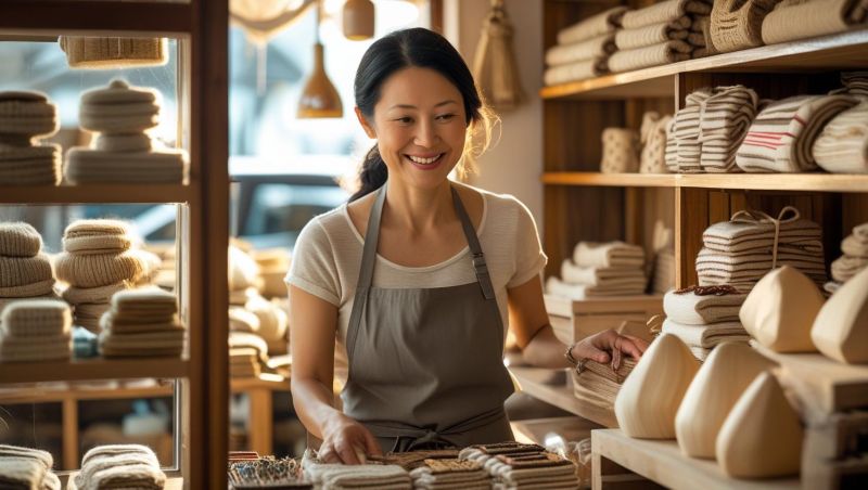 가게에 장사를 준비하는 소상공인 모습