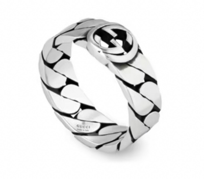 구찌 인터로킹 G 디테일 와이드 반지
