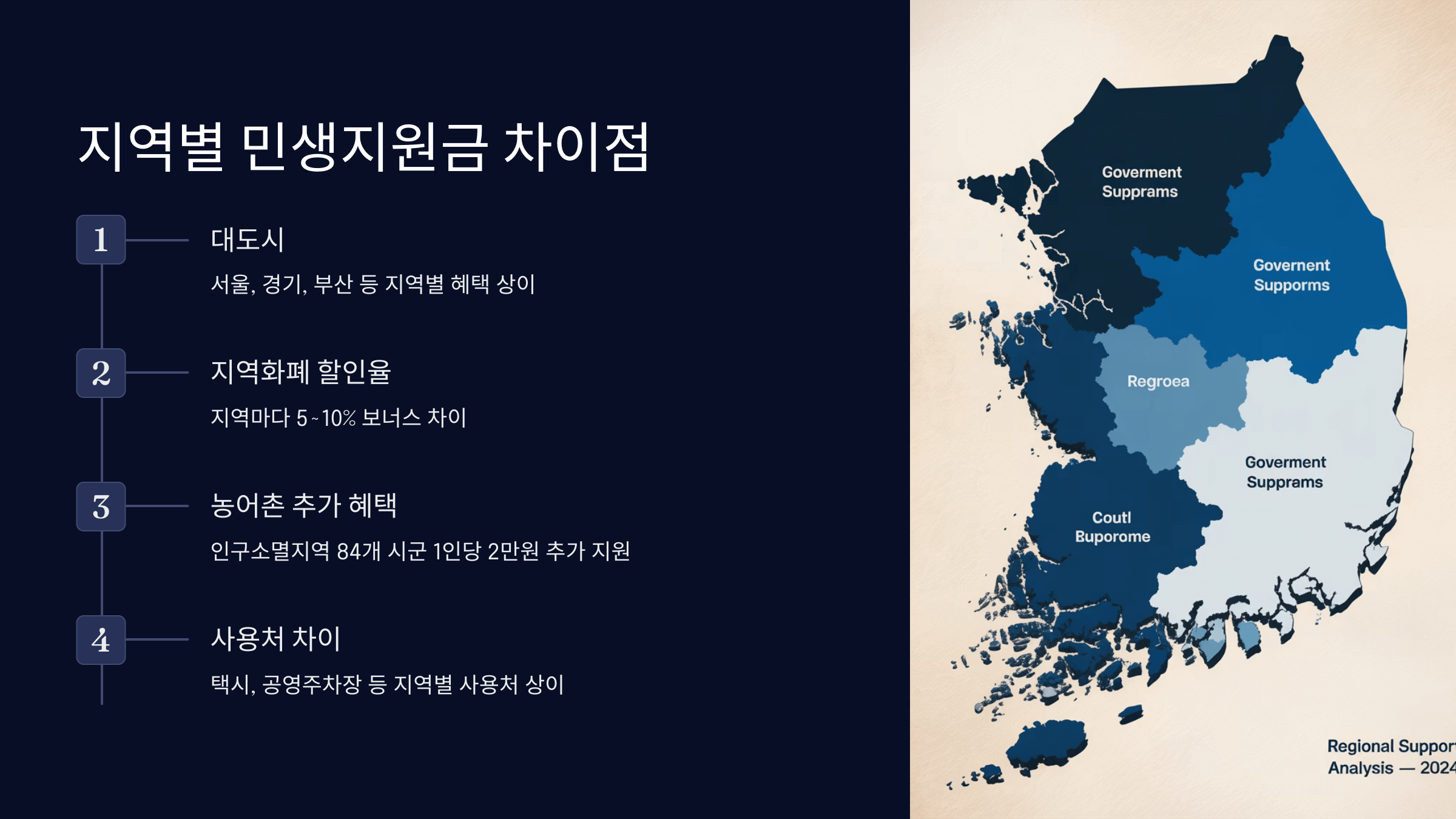 지역별 민생지원금 차이점