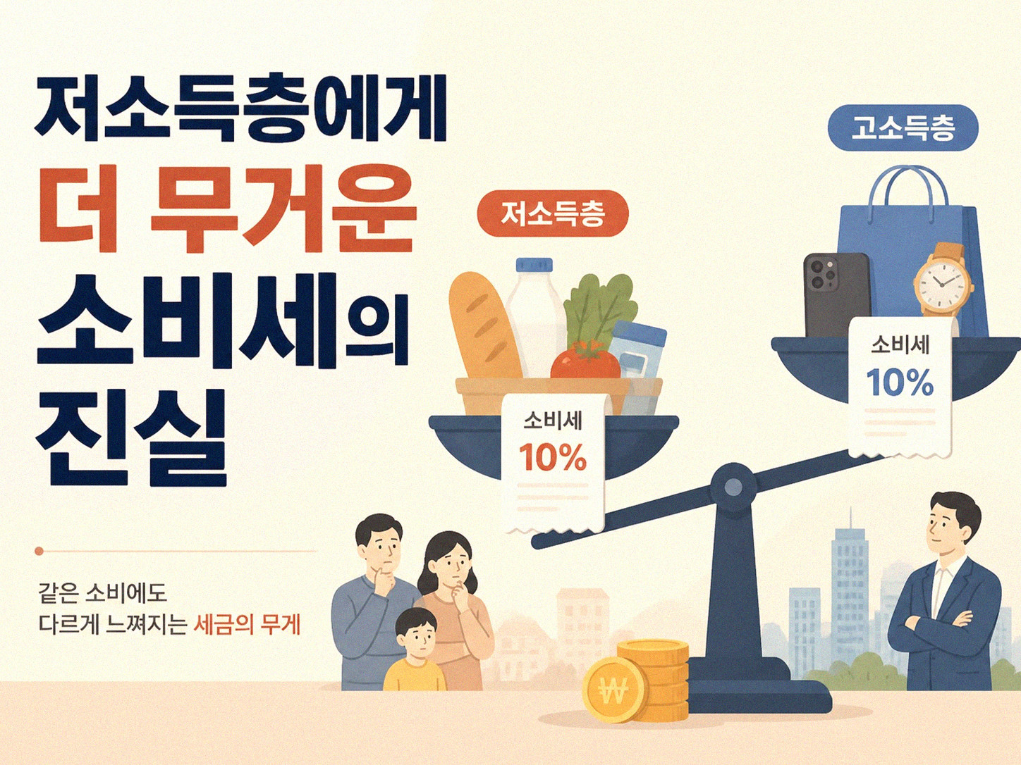 소비세와 소득세 중 저소득층에 더 부담되는 세금은 무엇일까