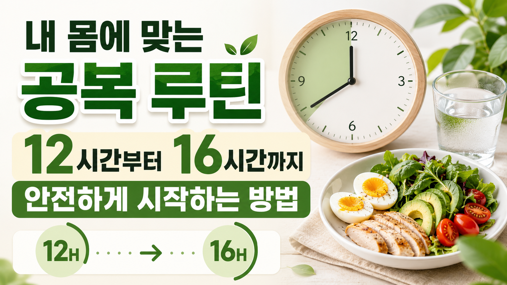내 몸에 맞는 공복 루틴｜12시간부터 16시간까지 안전하게 시작하는 방법