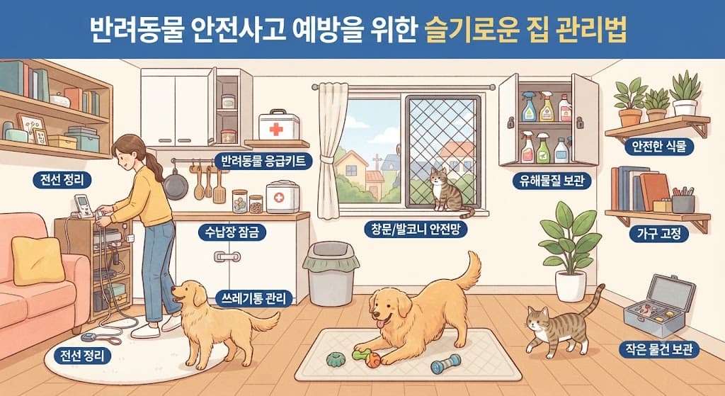반려동물 안전사고 예방을 위한 집 관리법
