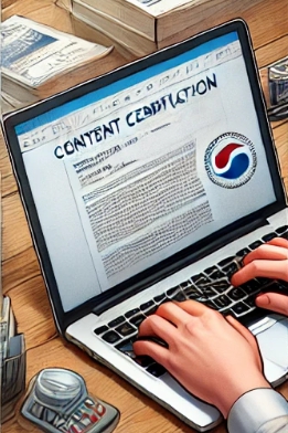 노트북 자판을 누르고 있는 모습