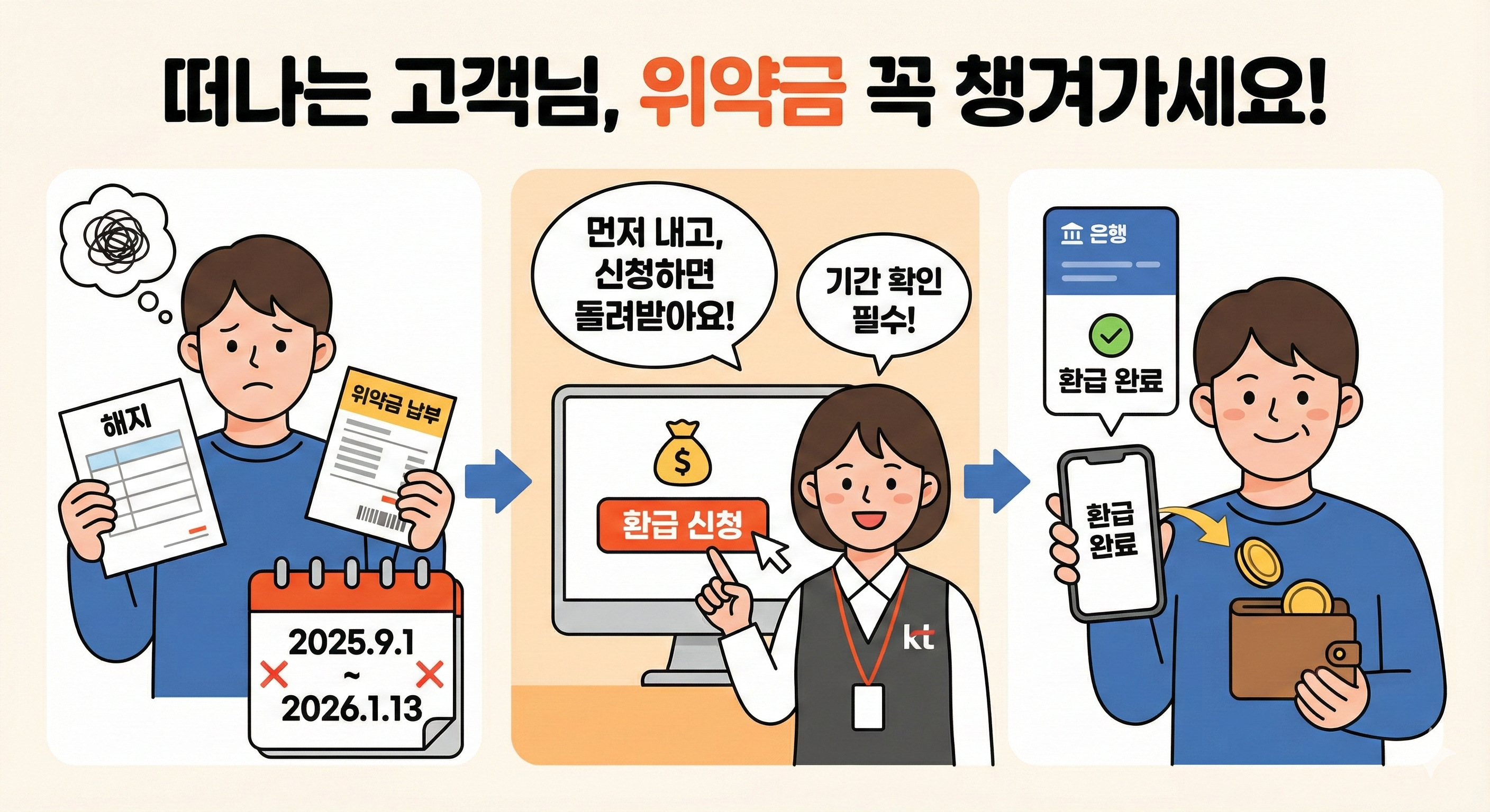 떠나는 사람을 위한 위약금 면제