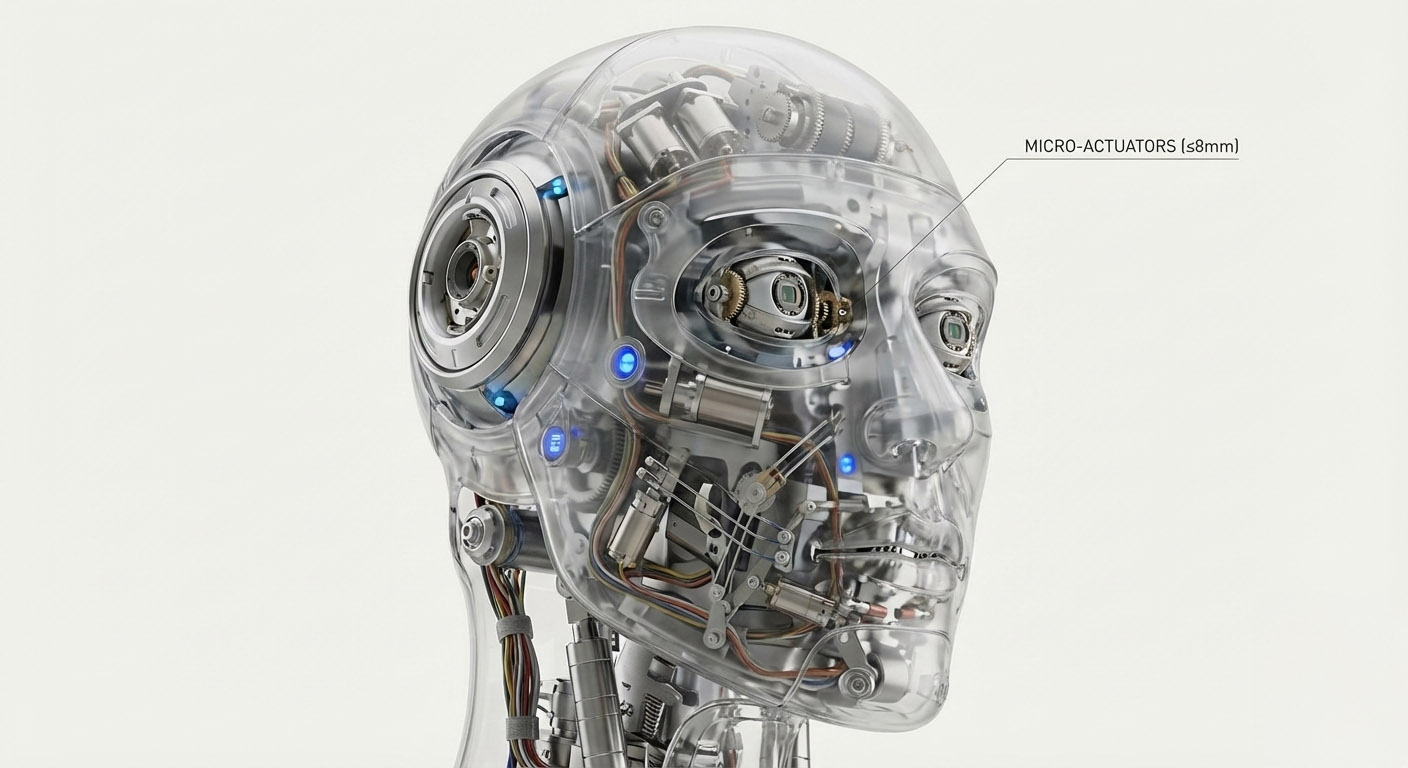 휴머노이드 얼굴용 초소형 모터 기술 트렌드: 8mm 이하 구동기가 ‘표정 품질’과 ‘열 문제’를 동시에 결정합니다
