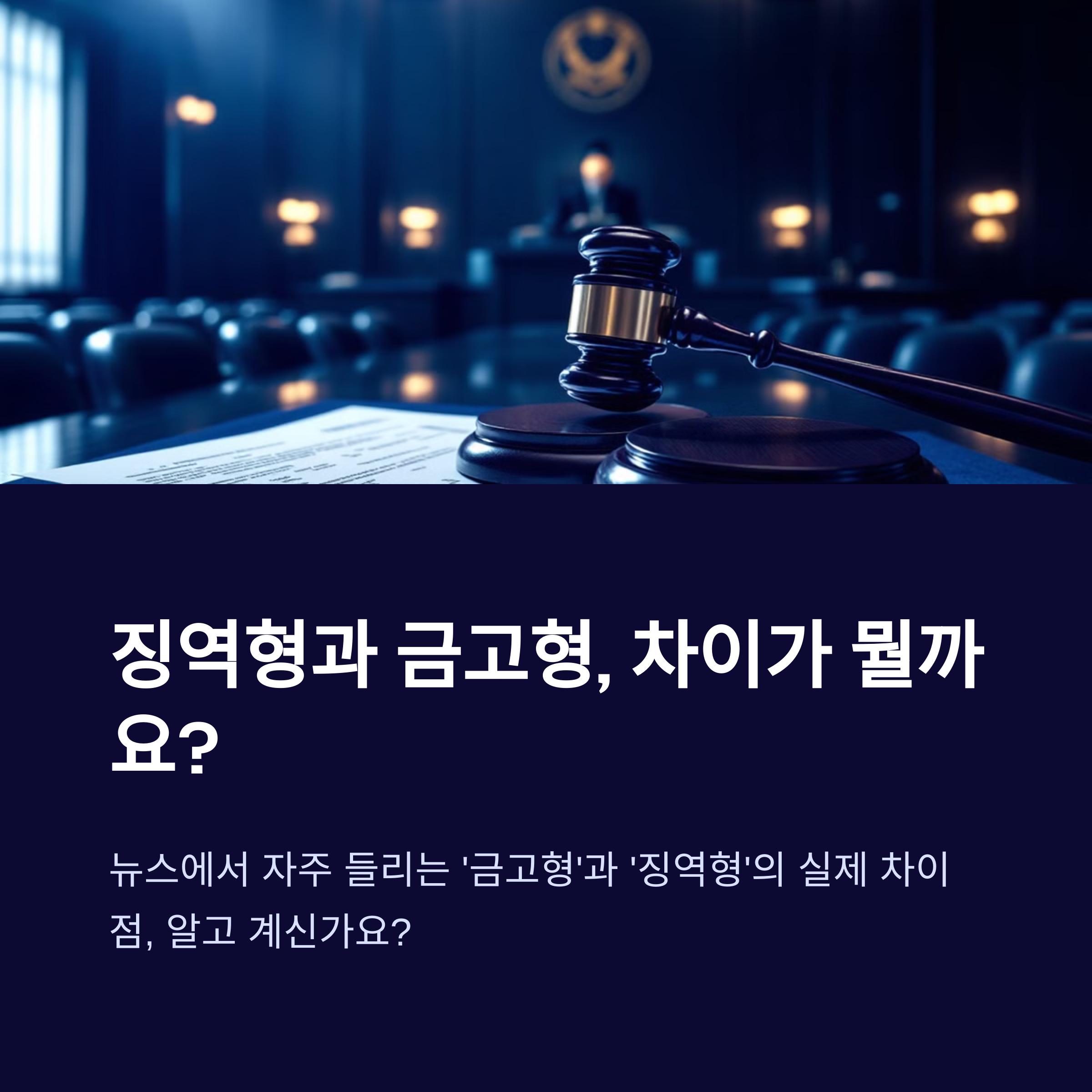 금고형이란? 징역형과의 차이 제대로 알기