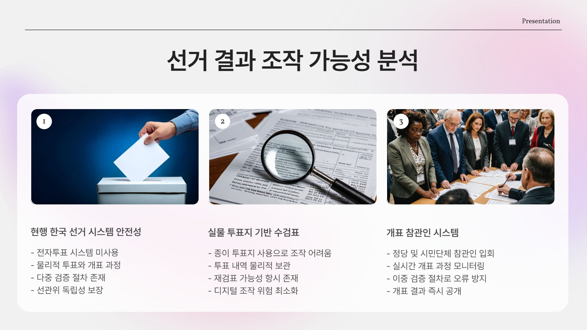 선거 결과 조작은 가능한가?