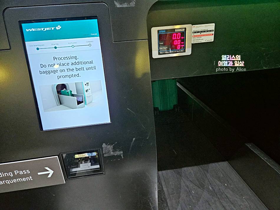웨스트젯 웹체크인 위탁수하물 추가 요금 후기 Westjet