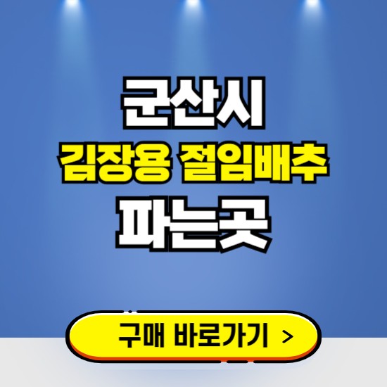 군산시 절임배추 사전예약 구입하는곳 ❘ 김장배추 파는곳 가격보기
