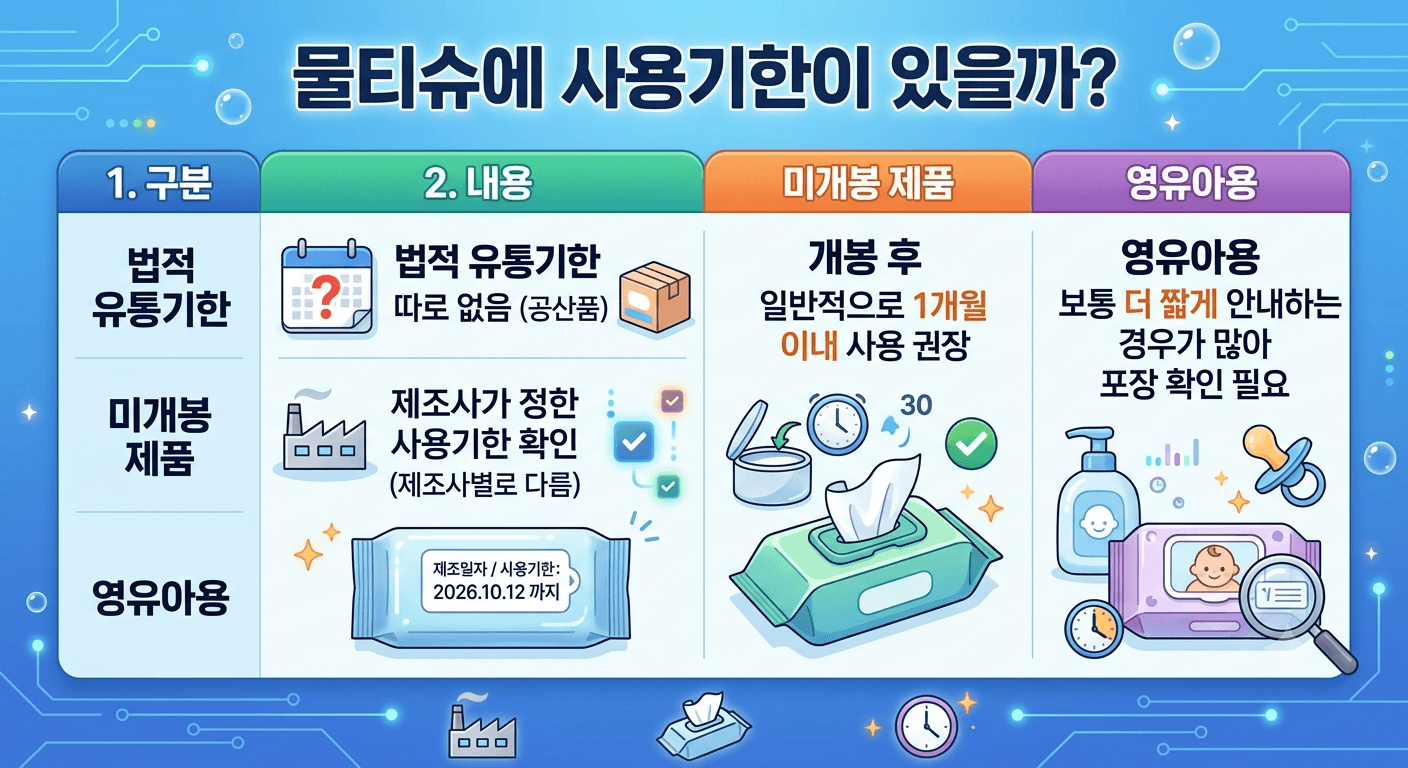 물티슈 사용기한 있을까