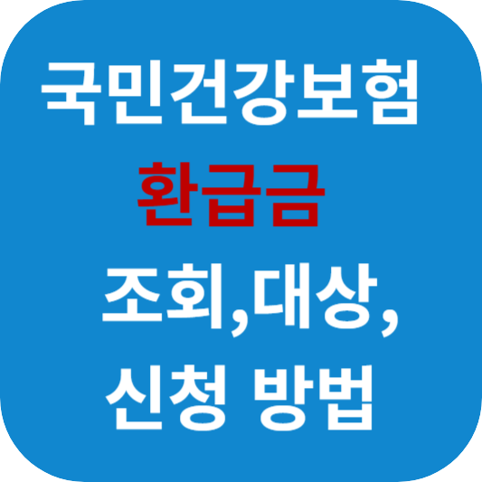 국민연금 국민건강보험 환금금 신청방법