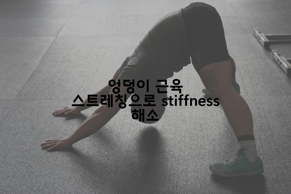 엉덩이 근육 스트레칭으로  stiffness 해소