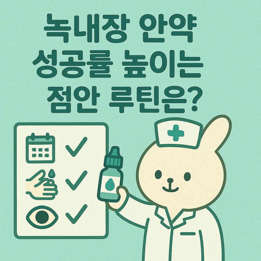 녹내장 안약 성공률 높이는 점안 루틴은?