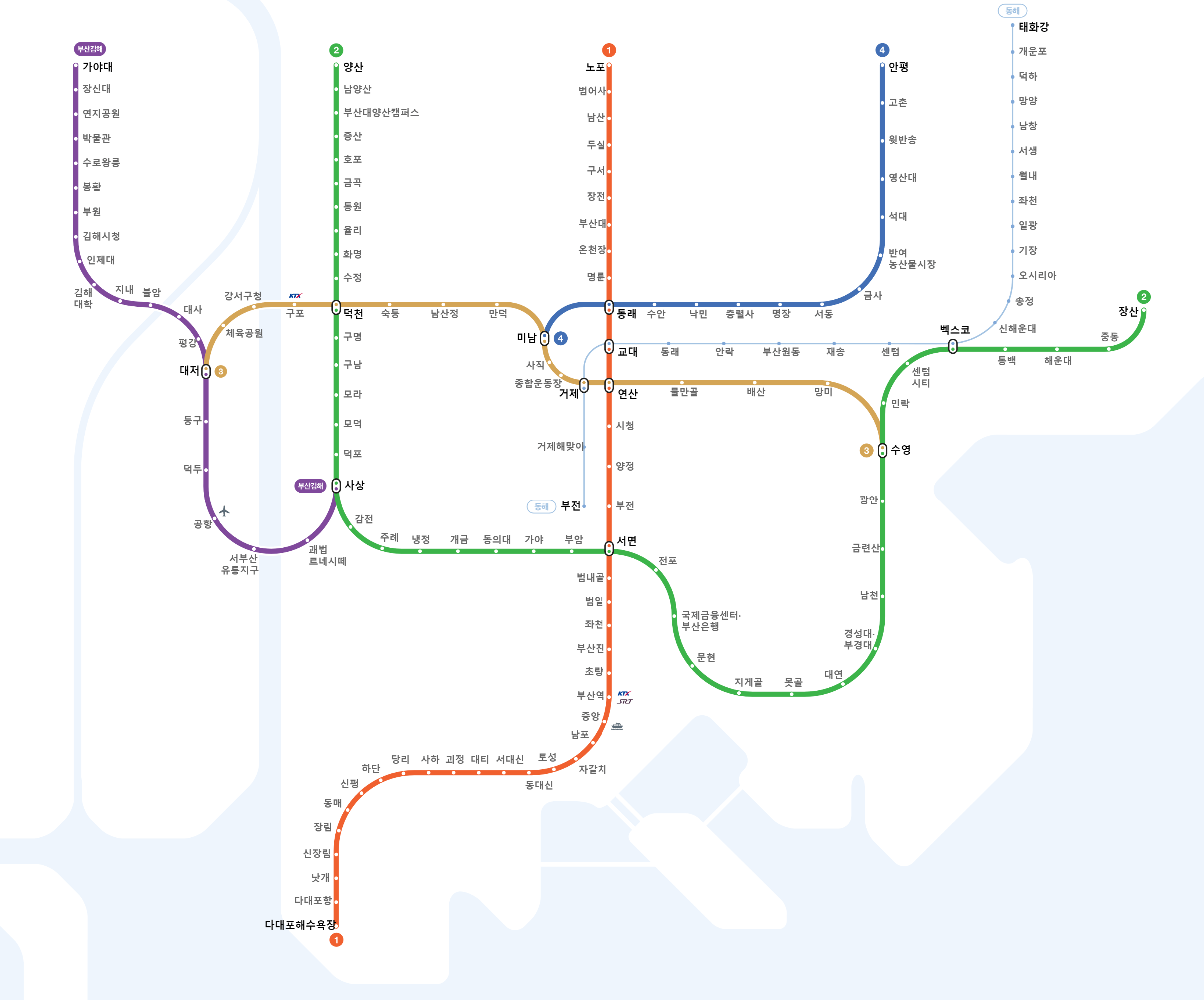 부산지하철노선도